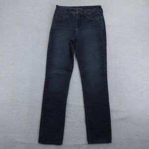NYDJ Jeans Womens 2 Blue Dark Wash‎ Mid Rise Skinny Lift Tuck Stretch Denim USA